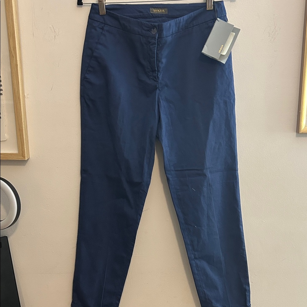 NWT Siviglia Blue Women's Trousers- size 27